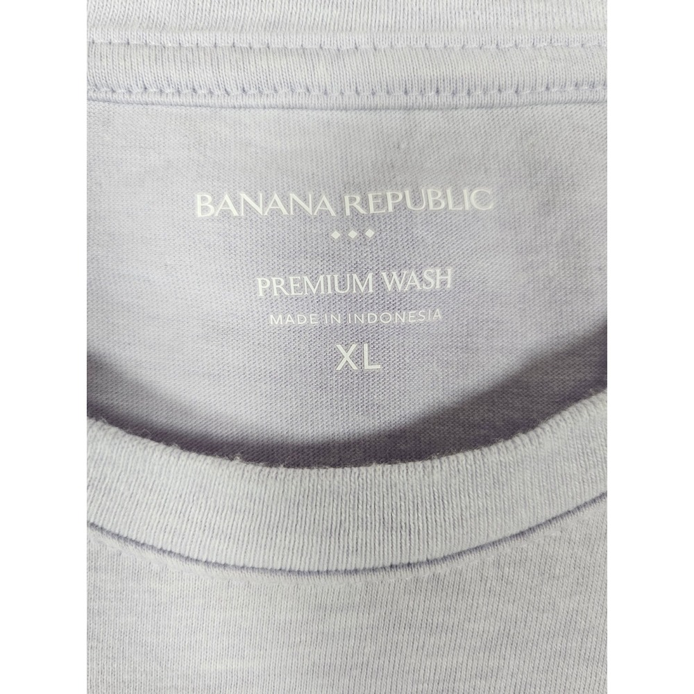 Banana Republic Mens Premium Wash T-Shirt XL Light Purple Lavender Crewneck Tee - Picture 3 of 6